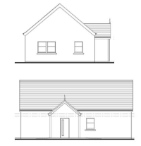 Artists impression of front and side view of of Plot 6, Kirkton of Maryculter